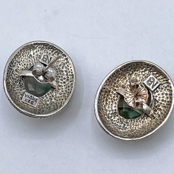 Nicky Butler Vintage 925 Sterling Silver Oval Faceted Moonstone Pierced Earrings - Picture 4 of 7